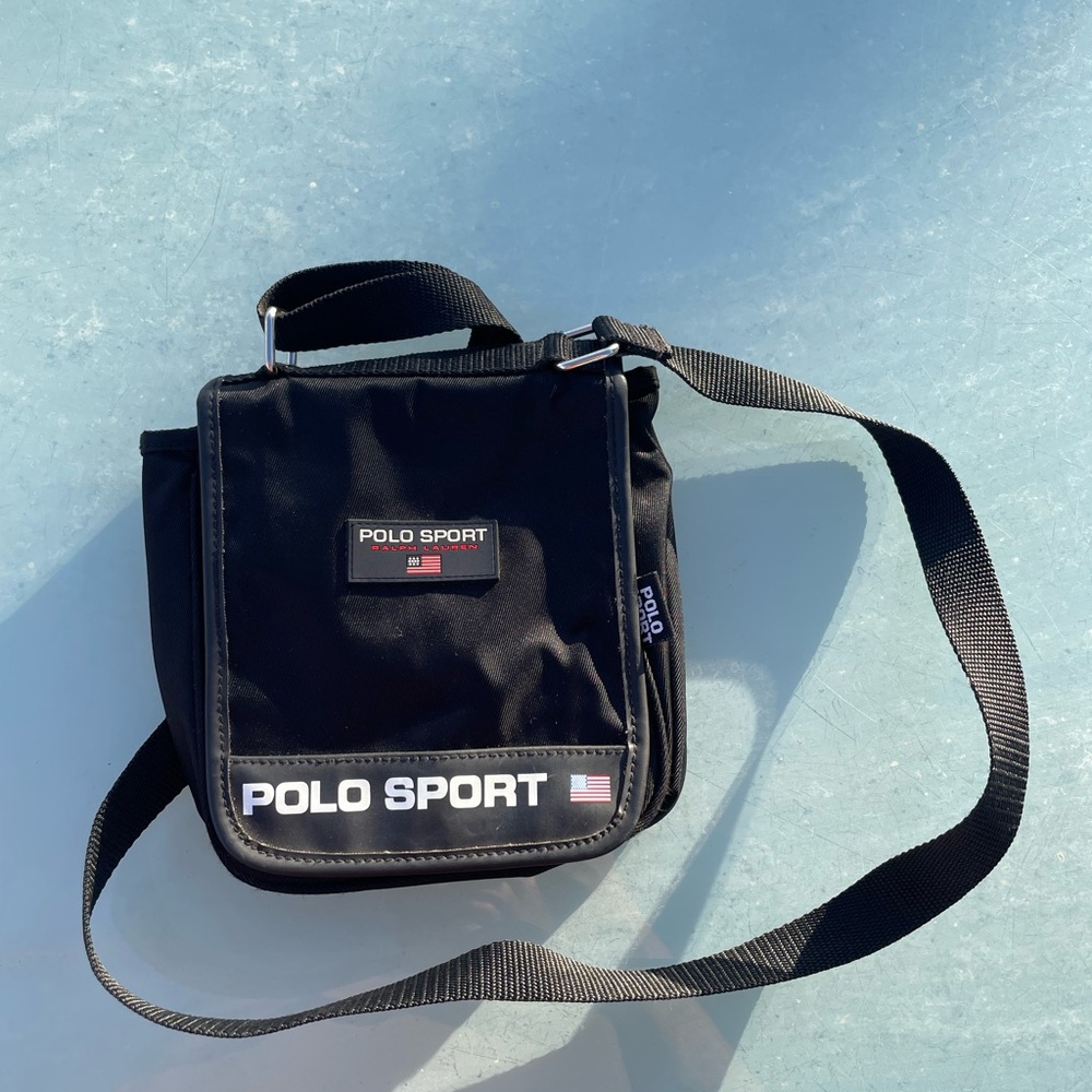 Vintage Polo Sport Black Crossbody Bag